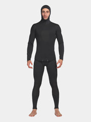 MYLEDI Men Two Piece Hooded Wetsuit Black Front