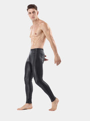 MYLEDI Mens 2MM CR Smooth Skin Wetsuit Pants, Black